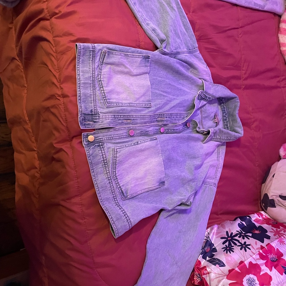 Stylish Purple Denim Jacket